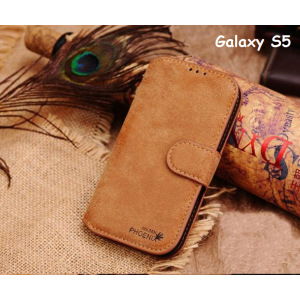 Δερμάτινη Θήκη Stand Golden Phoenix για  Samsung Galaxy S5